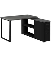 Contemporary Computer Desk with Twin Drawer Storage and Clean Lines