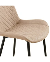 Mid-Century Modern Faux Leather Dining Chairs (4-Pack)