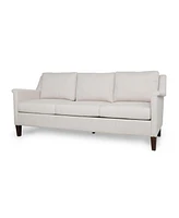 Contemporary Upholstered 3 Seat Sofa with Birch Wood Legs for Classy Comfort