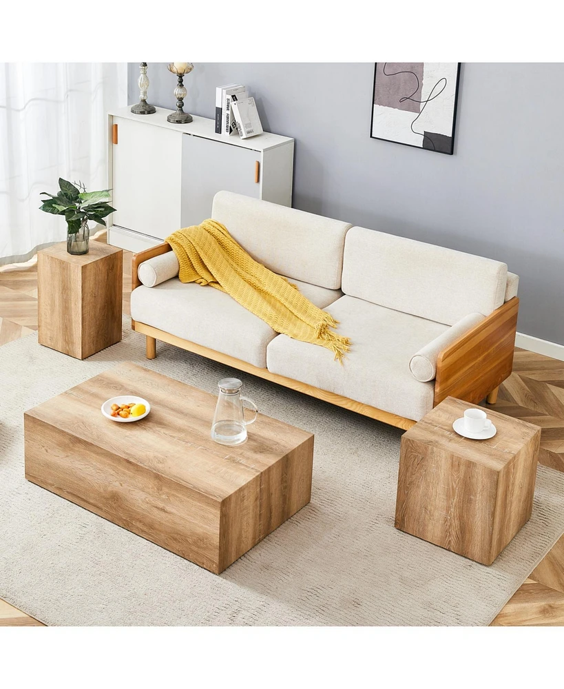 Harmonious Wooden Mdf Coffee Table Set - A Choice for Modern Home Harmony.