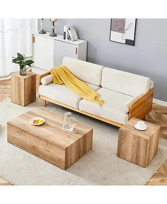 Harmonious Wooden Mdf Coffee Table Set - A Choice for Modern Home Harmony.