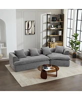 Modular Sofa, Ottoman, Anti-Wrinkle Fabric, Corner Sectional, Spacious
