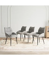 Luxurious Velvet Dining Chair Set (4 Pcs): Modern, Comfortable, Stable, Silent
