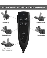 Electric Lift Recliner Chair with Heat, Massage, & Infinite Positions (up to 350lbs)