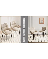 Velvet Dining Chair Set (4): Modern, Minimalist Design