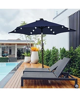 10 Feet Outdoor Patio Umbrella with Bright Solar Led Lights
