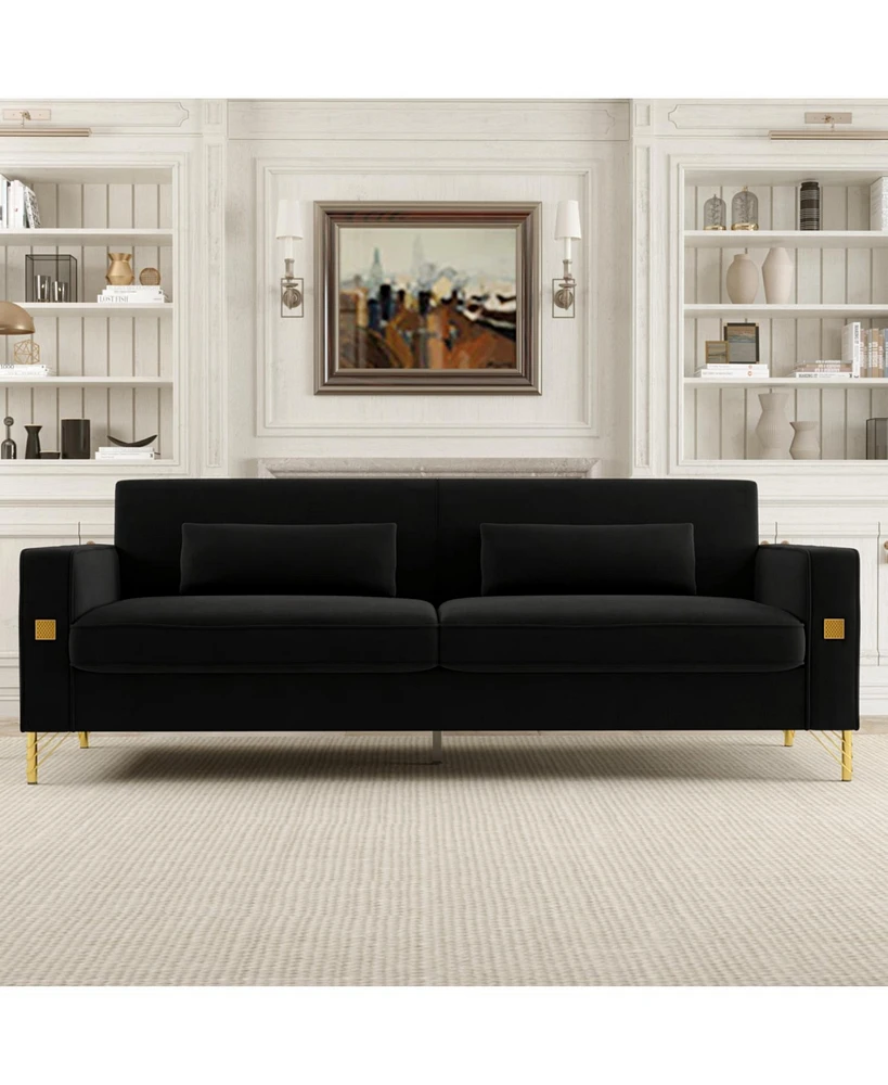 Black 2 Seater Sofa