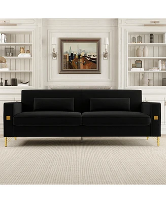 Black 2 Seater Sofa