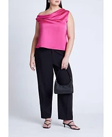 Eloquii Plus Twisted Satin Top
