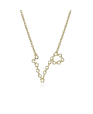 Bling Jewelry Delicate Celestial Astrology Zodiac Pisces Constellation Stars Necklace Gold Plated Sterling Silver