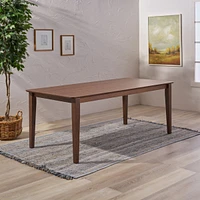 Farmhouse Dining Table With Slatted Top And Square Legs