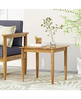 Rustic Acacia Wood Outdoor Side Table
