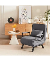 5-in-1 Convertible Chair Bed: Comfy, Adjustable, Space-Saving Sleeper