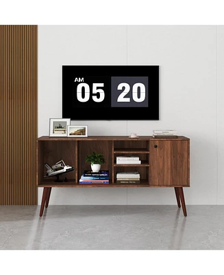 Tv Stand Use in Living Room Furniture with 1 storage and 3 shelves Cabinet