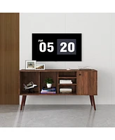 Tv Stand Use in Living Room Furniture with 1 storage and 3 shelves Cabinet