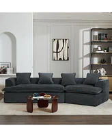 Modular Sofa, Ottoman, Anti-Wrinkle Fabric, Corner Sectional