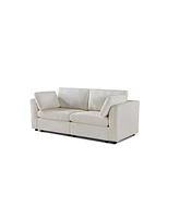 modular sofa whiten chenille fabric, simple and grand, the seat and back is very soft. this is also a Knock Down sofa