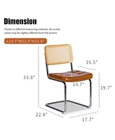 Modern Breuer Dining Chairs (Brown, Set of 2)