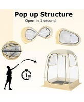 Instant Pop up Sports Tent with Carrying Bag and Floor Mat for 1-2/5-6 People
