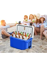 58 Quart Leak-Proof Portable Cooler Ice Box for Camping-Blue
