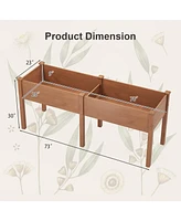 Large Raised Garden Bed with Drainage Holes and 6 Supporting Legs