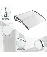 48 x 40 Inch Outdoor Front Door Window Awning Door Canopy Exterior