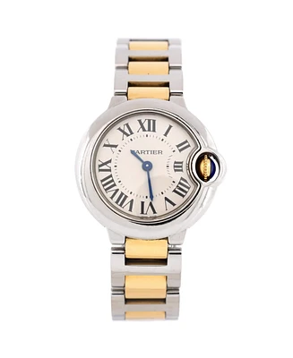 Pre-Owned Cartier Ballon Bleu de Cartier Quartz Watch in Stainless Steel and Gold 28mm