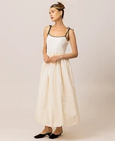 Line & Dot Women's Jules Mixed-Media Maxi Dress