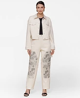 Avec Les Filles Women's Heart Inset Trucker Jacket