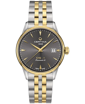 Certina Unisex Swiss Automatic Ds-1 Powermatic 80 Two-Tone Stainless Steel Bracelet Watch 38mm