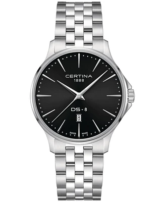 Certina Men's Swiss Ds-8 Stainless Steel Bracelet Watch 40mm