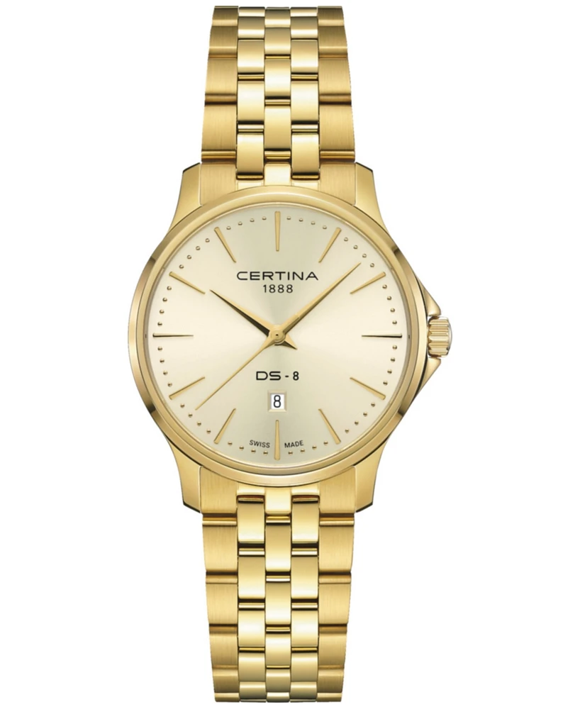 Certina Women's Swiss Ds-8 Gold-Tone Stainless Steel Bracelet Watch 31mm