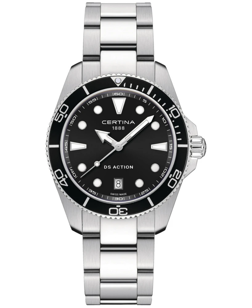Certina Men's Swiss Ds Action Stainless Steel Bracelet Watch 40mm