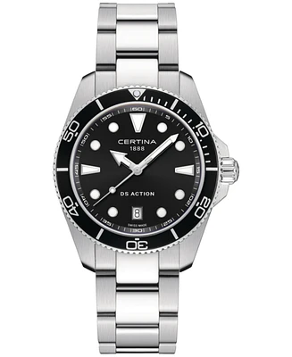 Certina Men's Swiss Ds Action Stainless Steel Bracelet Watch 40mm
