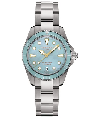 Certina Women's Swiss Ds Action Silver-Tone Titanium Bracelet Watch 35mm
