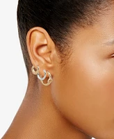 Anne Klein Two-Tone 3-Pc. Set Small Oval Hoop Earrings