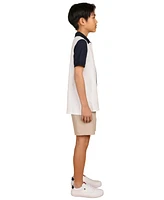 B By Brooks Brothers Big Boys Colorblock Polo Shirt