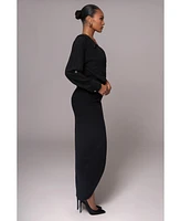 Jluxlabel Women's Evita Linen Draped Dress