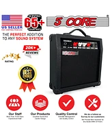 5 Core Guitar Amp 20W Electric Portable Mini Amplifier w Built in 6.5" Speaker Aux Headphone Jack