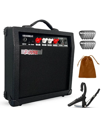 5 Core Guitar Amp 20W Electric Portable Mini Amplifier w Built in 6.5" Speaker Aux Headphone Jack