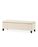 Contemporary Storage Ottoman with Upholstered Comfort