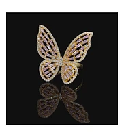 Anna Zuckerman Mariposa Modern Sculpture Ring in Yellow Gold