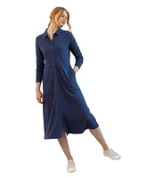 Celtic & Co. Women's Slub Jersey Shirt Midi Dress