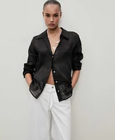 Mango Women's Belted Balloon Jeans