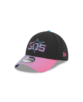 New Era Men's Black Miami Marlins 2025 City Connect 39THIRTY Flex Hat