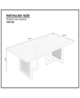 70.87" Rectangular Waves Dining Table (6-Person)