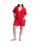 Eloquii Plus Crochet Knitted Short