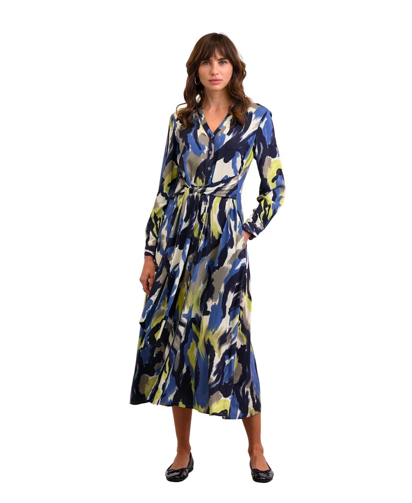 Celtic & Co. Women's Tie Front Midi Dress