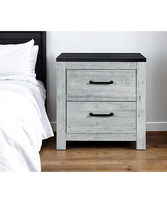 2-Drawer Nightstand – Modern Bedside Table with Storage