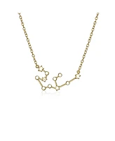 Bling Jewelry Delicate Celestial Astrology Zodiac Aquarius Constellation Stars Necklace Gold Plated Sterling Silver